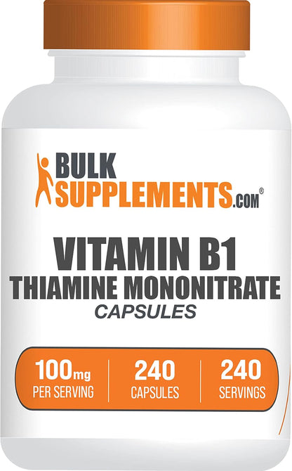 BulkSupplements.com Thiamine Mononitrate Powder - Vitamin B1 Supplement, 125mg per Serving, 100g