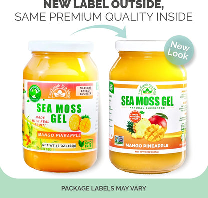 Wildcrafted Irish Sea Moss Gel, Mango Pineapple (454 g)