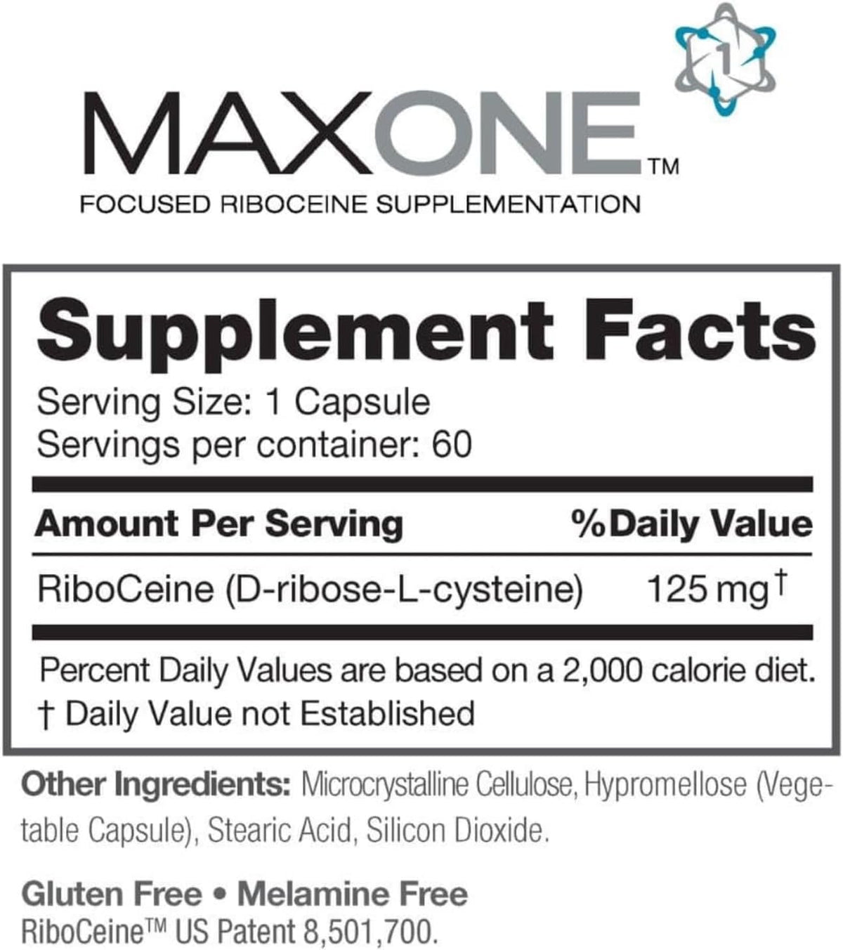 Max One, Optimised RiboCeine Supplementation, 60 Vegetable Capsules - görsel 7