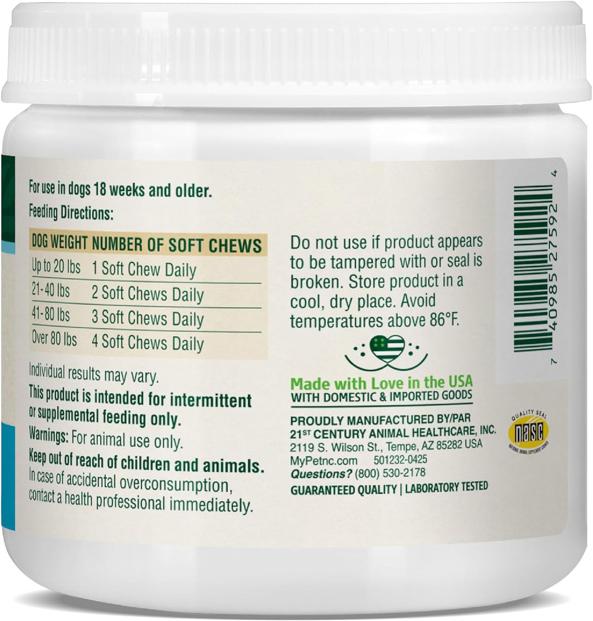 PetNC Natural Care Dog Skin and Coat Supplement, Omega-3 EPA & DHA, 60 Chewables - görsel 10