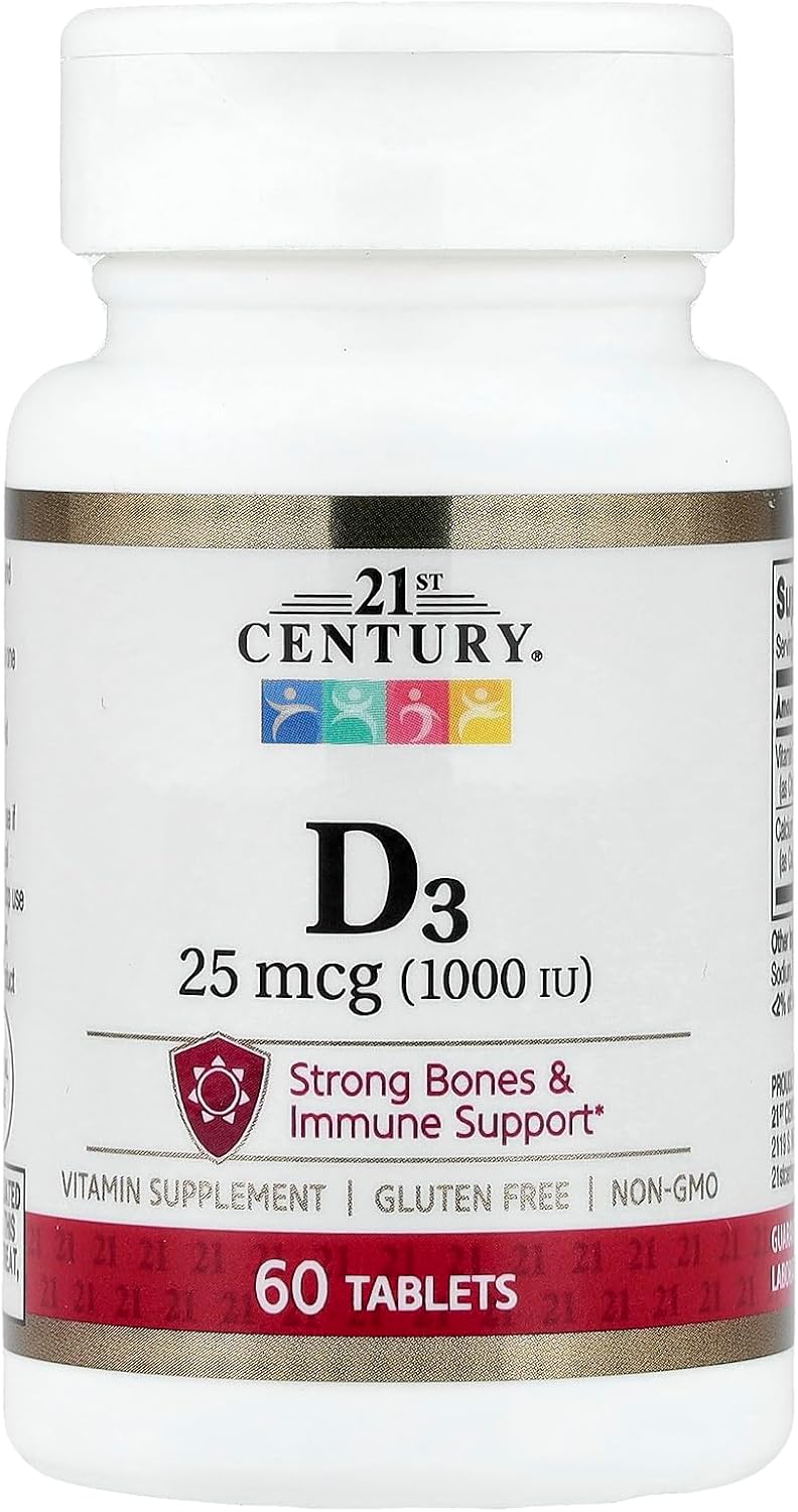 21st Century Vitamin D3, 25 mcg (1000 IU) - görsel 1