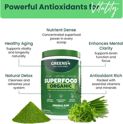 Greens+ Organic RAW Superfood Powder (240 g)