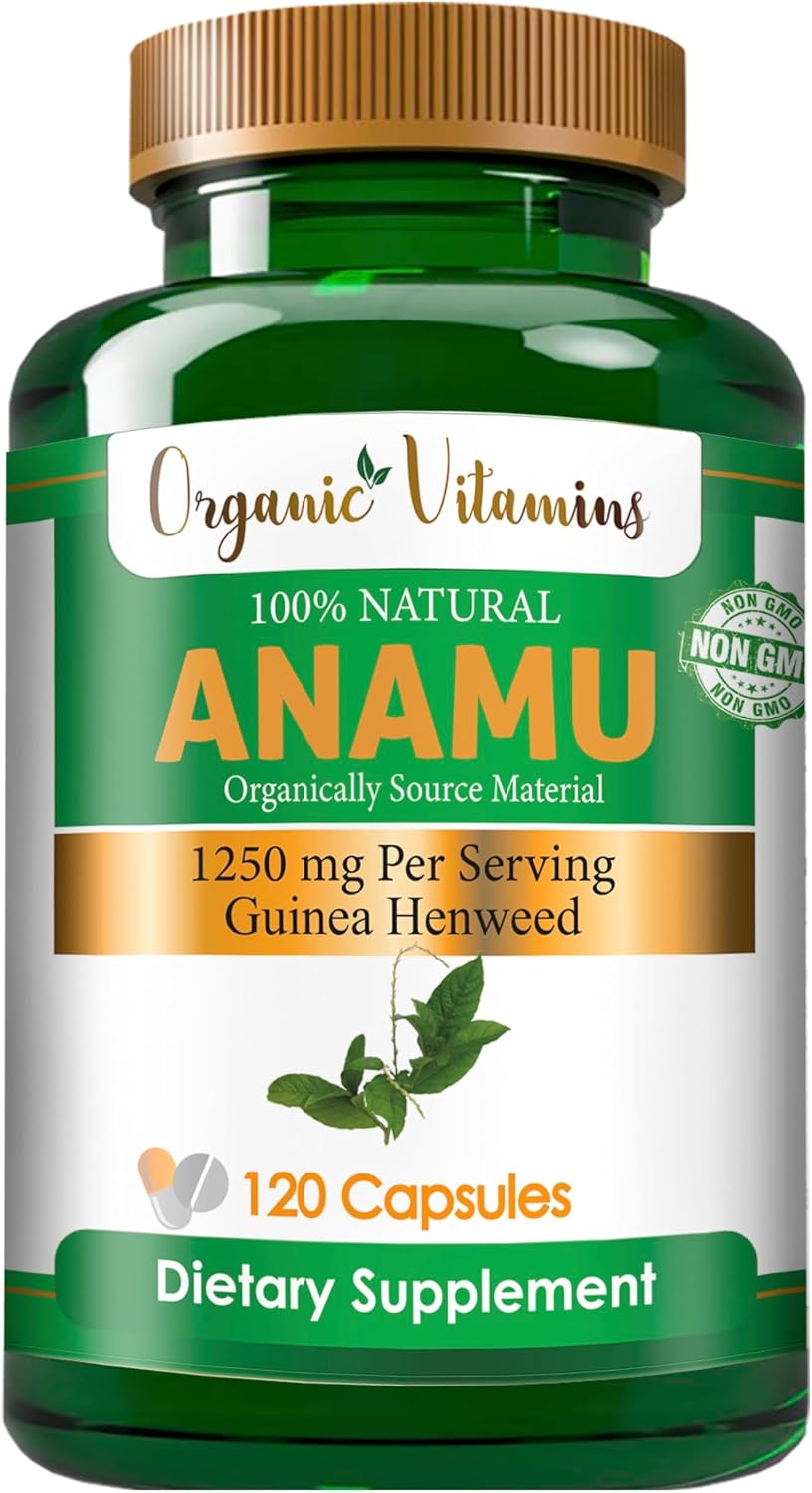 Organic Vitamins Anamu 1250mg 100% Organically Grown 120 Capsules Petiveria Allicea - görsel 1