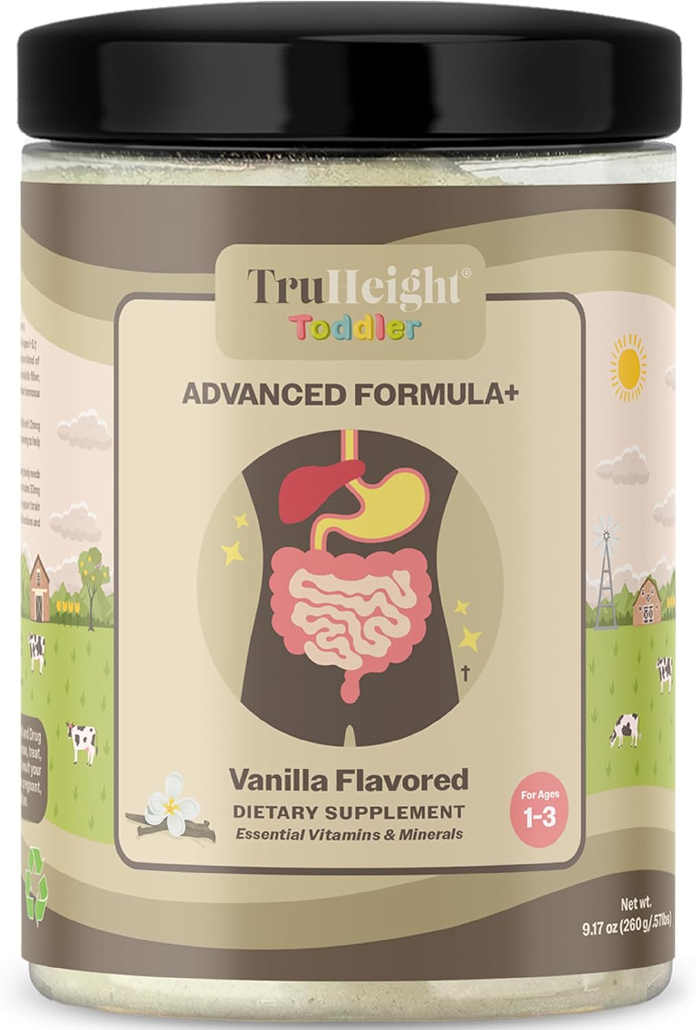 TruHeight Toddler Advanced Formula+ (Chocolate) 16 Vitamins Including C, D, Protein & Iron for 1, 2 & 3 Year Olds, Milk Based Nutritional Drink, Toddler Complete Nutrition 12-36 Months - Non-GMO - görsel 7