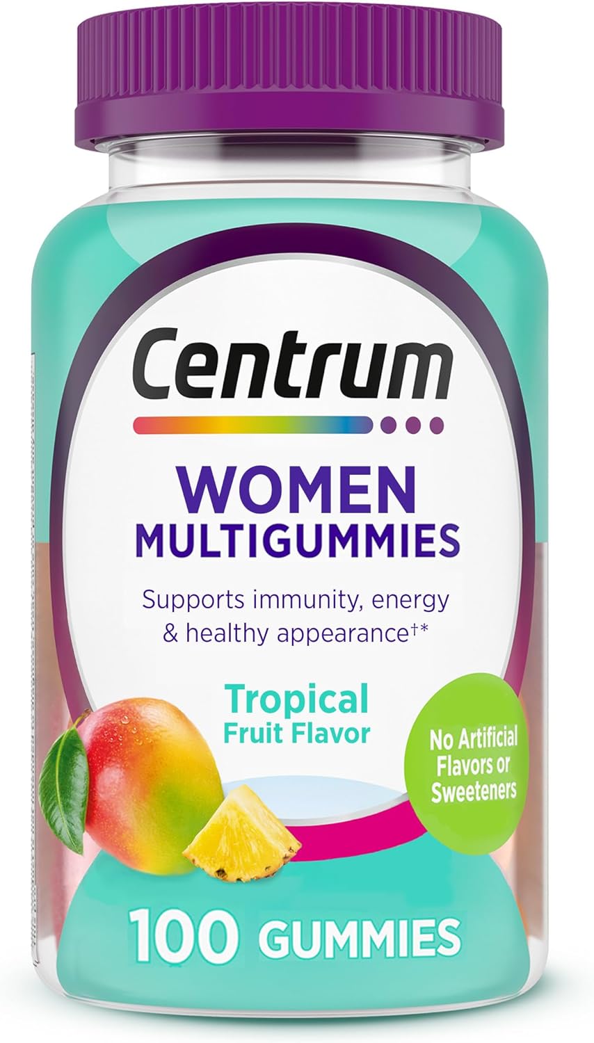 Centrum Women’s Multivitamin Gummies, Immune, Energy, Healthy Appearance Support, 100 Count, 50 Day Supply - görsel 1