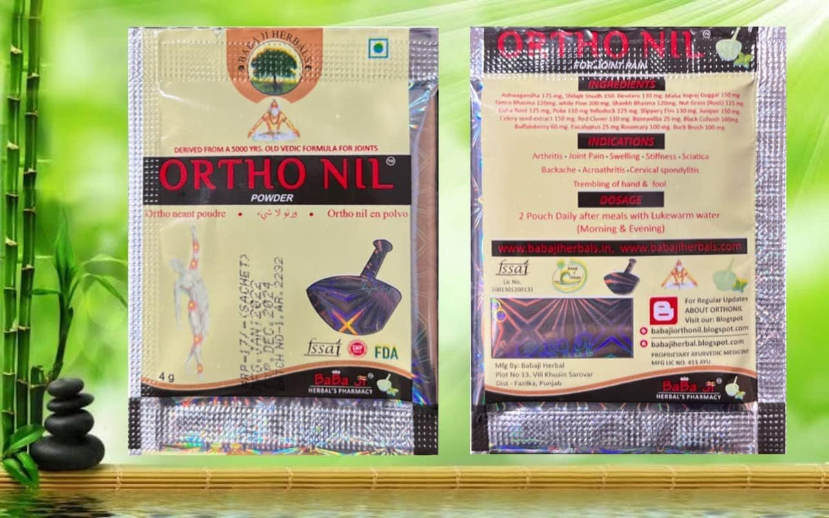 Babaji Herbals Ortho Nil Powder (20 Sachets, 4g Each) - görsel 1