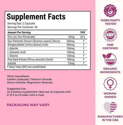 AndroBlocker 8-in-1 Women's Supplement with Inositol & Zinc – 60 Capsules