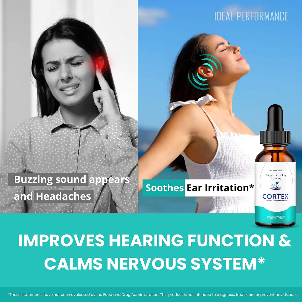 IDEAL PERFORMANCE Cortexi Hearing Support Drops - Maximum Strength Liquid Supplement - görsel 7