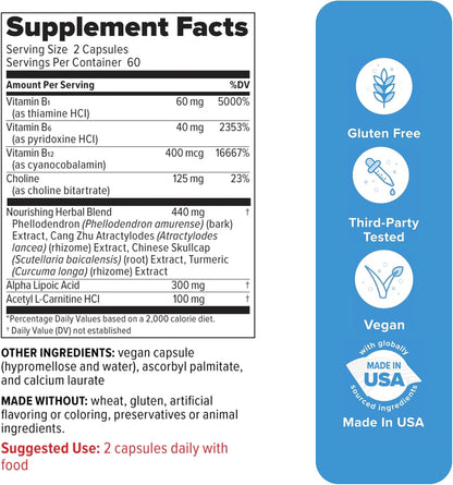 Redd Remedies Nerve Shield, Supports Healthy Nerve Structure and Circulation, 120 Vegan Capsules