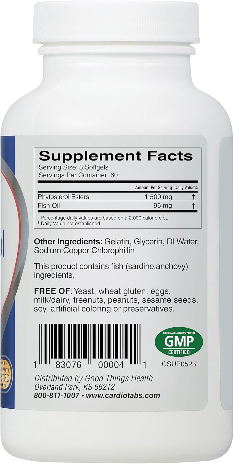 CardioSterol - Plant Sterols and Fish Oil Food Supplement, 180 Soft gel capsule Capsules (60-Day Supply) - görsel 2