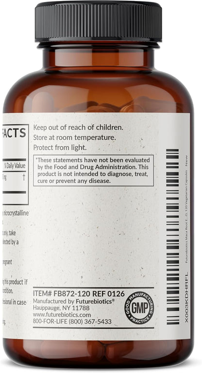 Futurebiotics Maca Root Extra Strength – Supports Energy, Stamina & Vitality, Non-GM, 120 Vegan Capsules