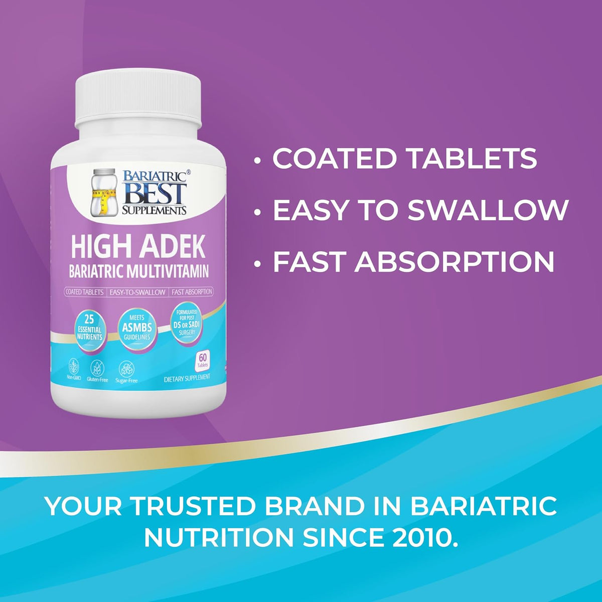 High ADEK Bariatric Multivitamin - for DS, SADI & BPD/DS Surgery - 60 Tablets - görsel 7