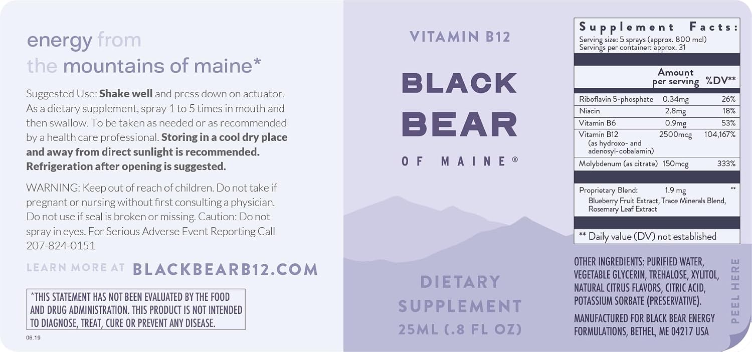 Holistic Health Black Bear Energy Spray (25ml) - görsel 3