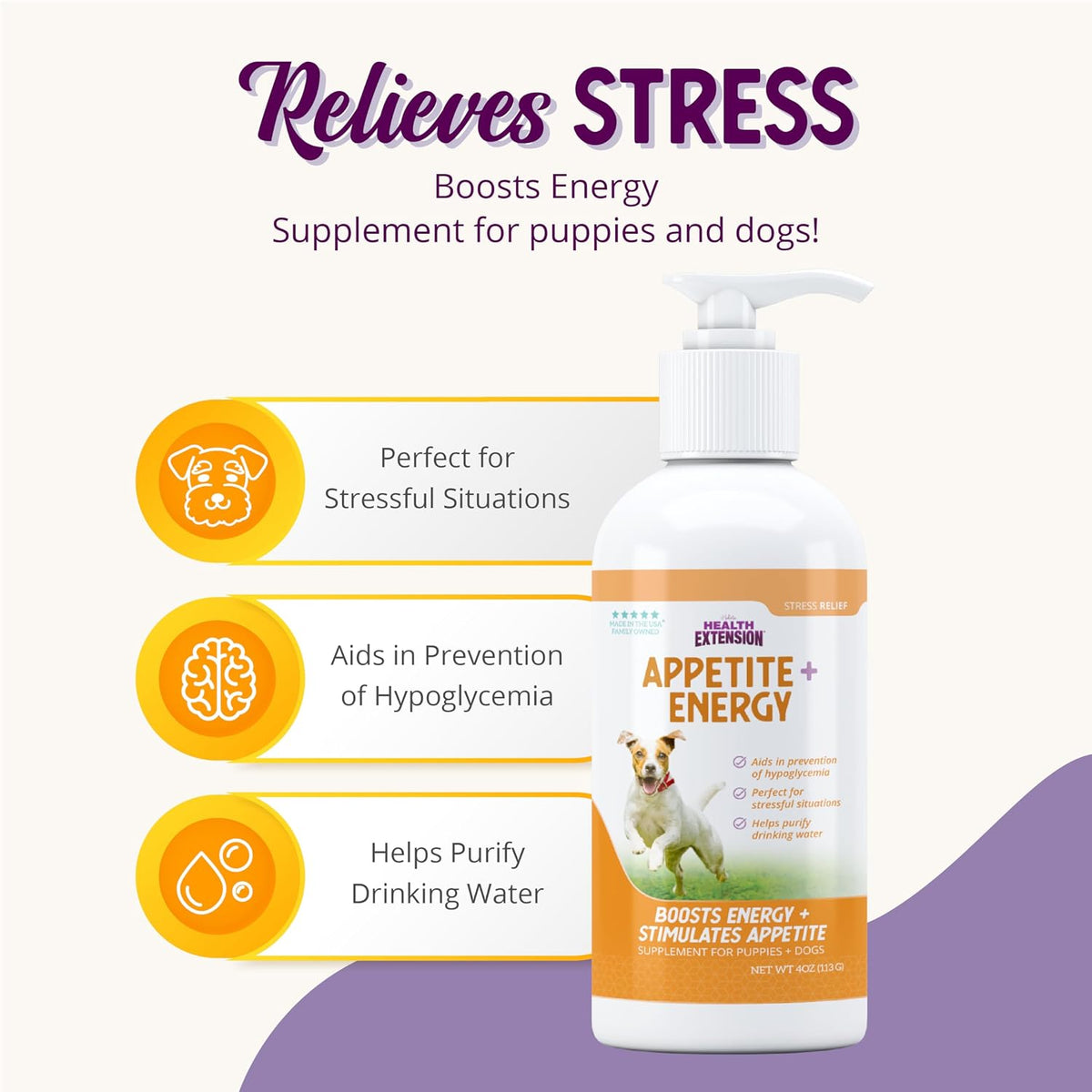 Health Extension Stress Relief Supplement for Dogs (237 ml) – Appetite & Energy Support with Vitamin B - görsel 4