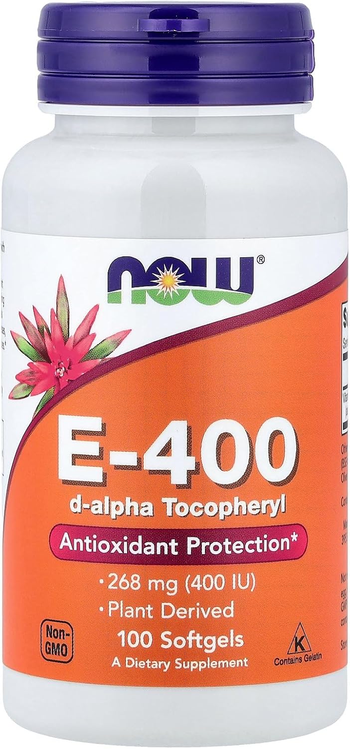 Now Foods - Vitamin E D Alpha Tocopheryl Acetate 400 IU - 100 Softgels - görsel 1
