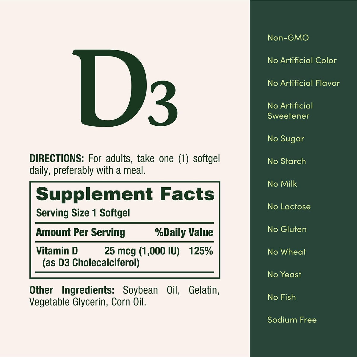 Nature's Bounty Vitamin D3 1000 IU Softgels - görsel 5