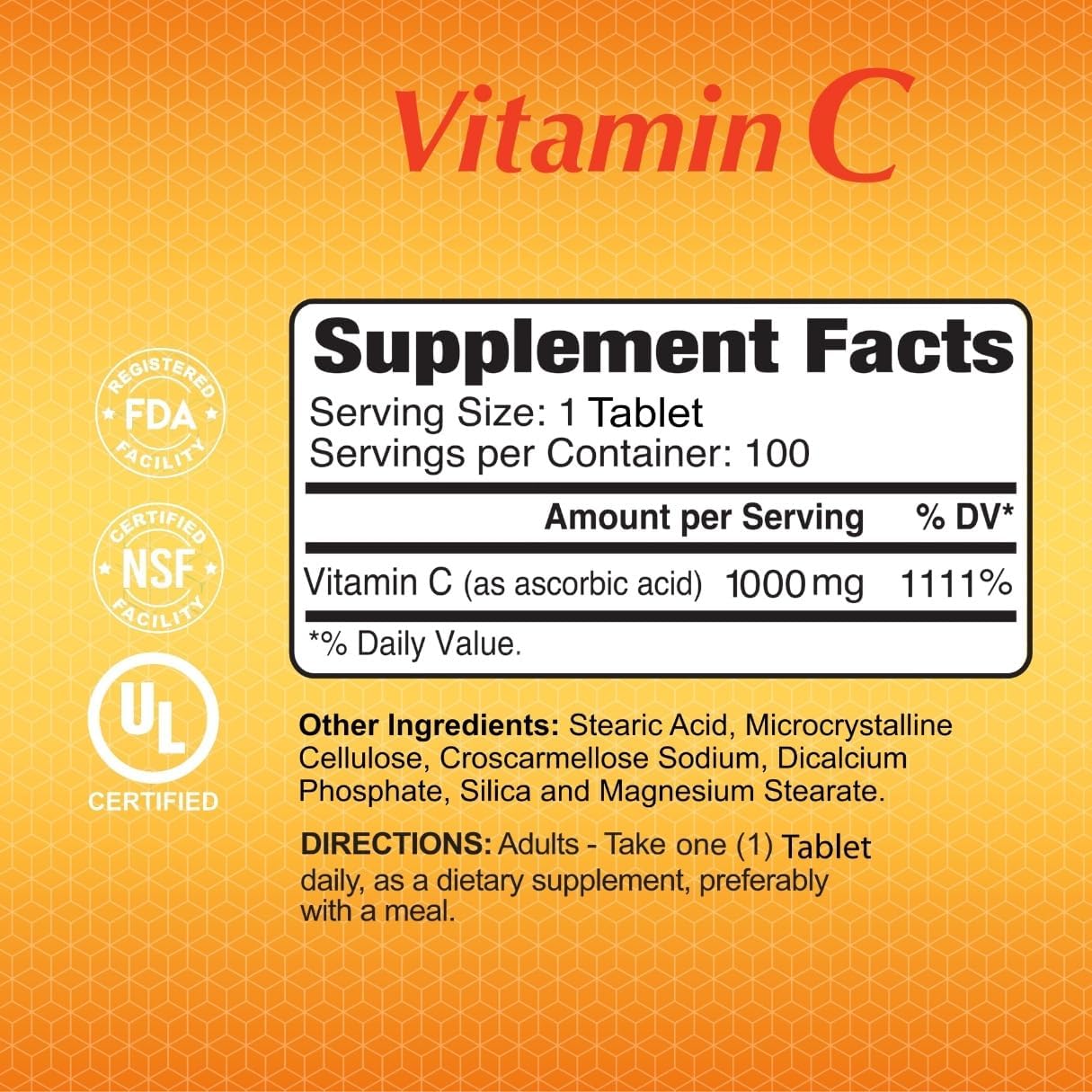ALFA VITAMINS Vitamin C 1000mg - Immune Support & Healthy Skin Food Supplement, 100 Tablets - görsel 4