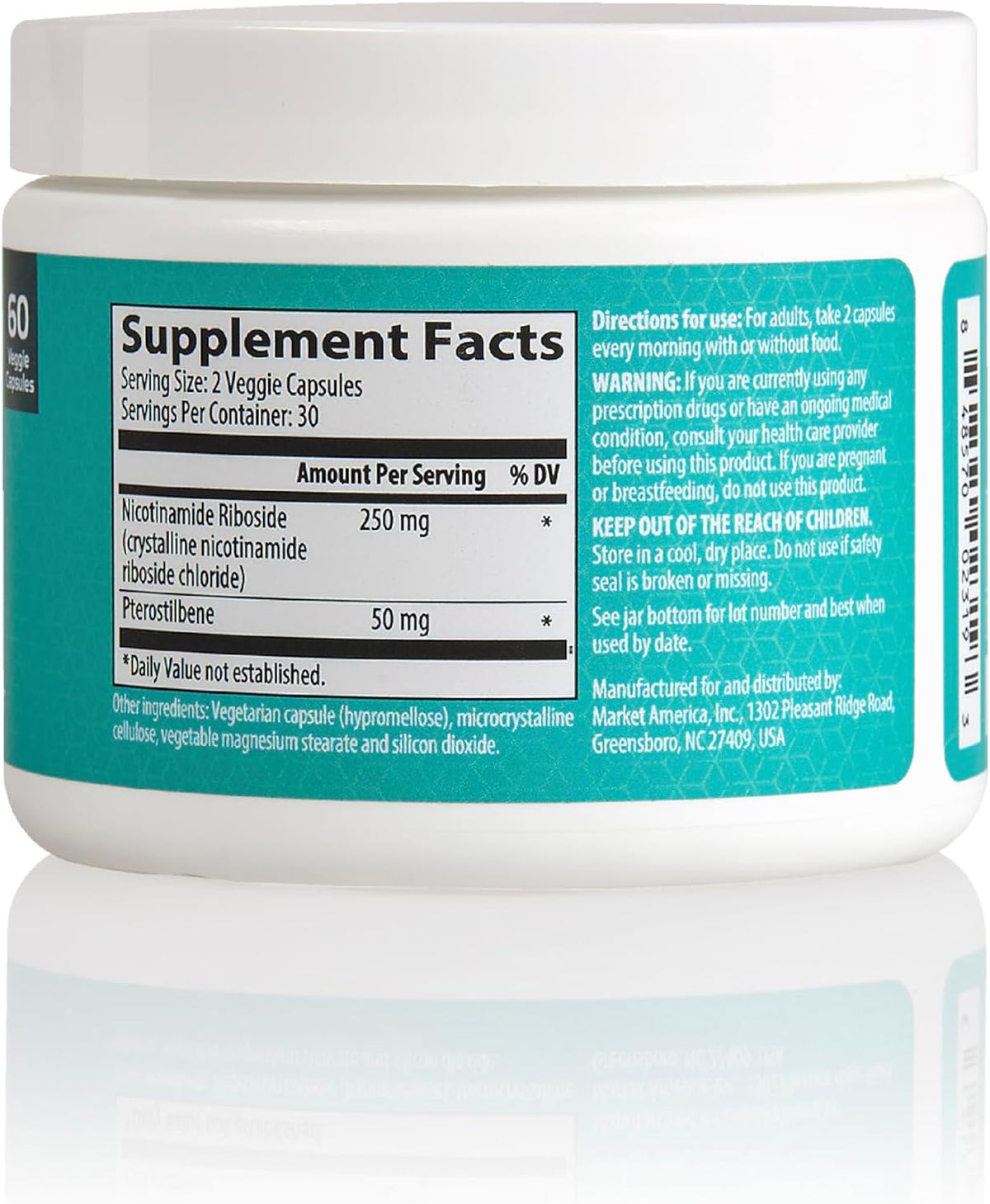 Premium Anti-Ageing Nutraceuticals NAD+ – Nicotinamide Riboside & Pterostilbene Supplement for Cellular Energy, Healthy Ageing & Vitality, Vegan, Gluten-Free, 30 Servings - görsel 7