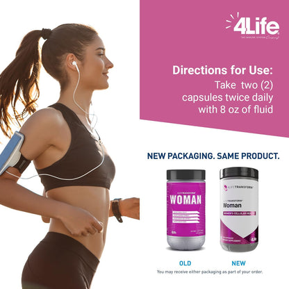 4Life Transform Woman Wellness Support – L-Citrulline, Velvet Bean, Evening Primrose – 120 Veggie Capsules