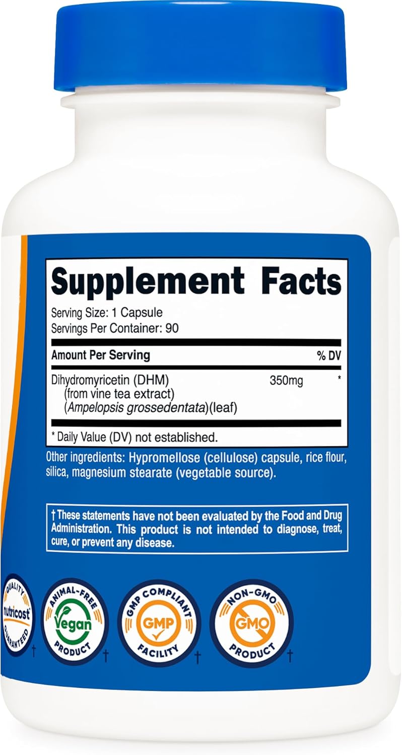 Nutricost Dihydromyricetin (DHM) Capsules - 350mg, 90 Capsules - görsel 5