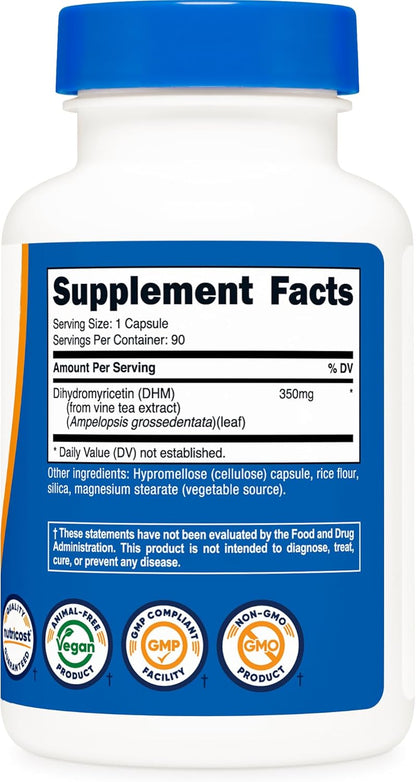 Nutricost Dihydromyricetin (DHM) Capsules - 350mg, 90 Capsules