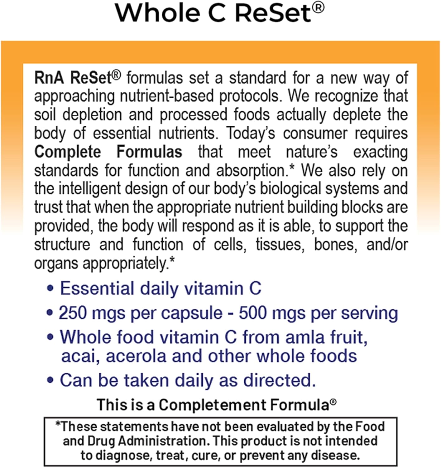 RnA ReSet Whole C Reset – Organic Vitamin C Complex (60 Capsules) - görsel 3
