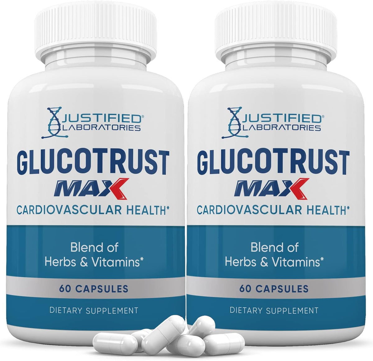 Justified Laboratories Glucotrust Max 1295mg Formula – Blood Sugar Support Supplement, 300 Capsules - görsel 7