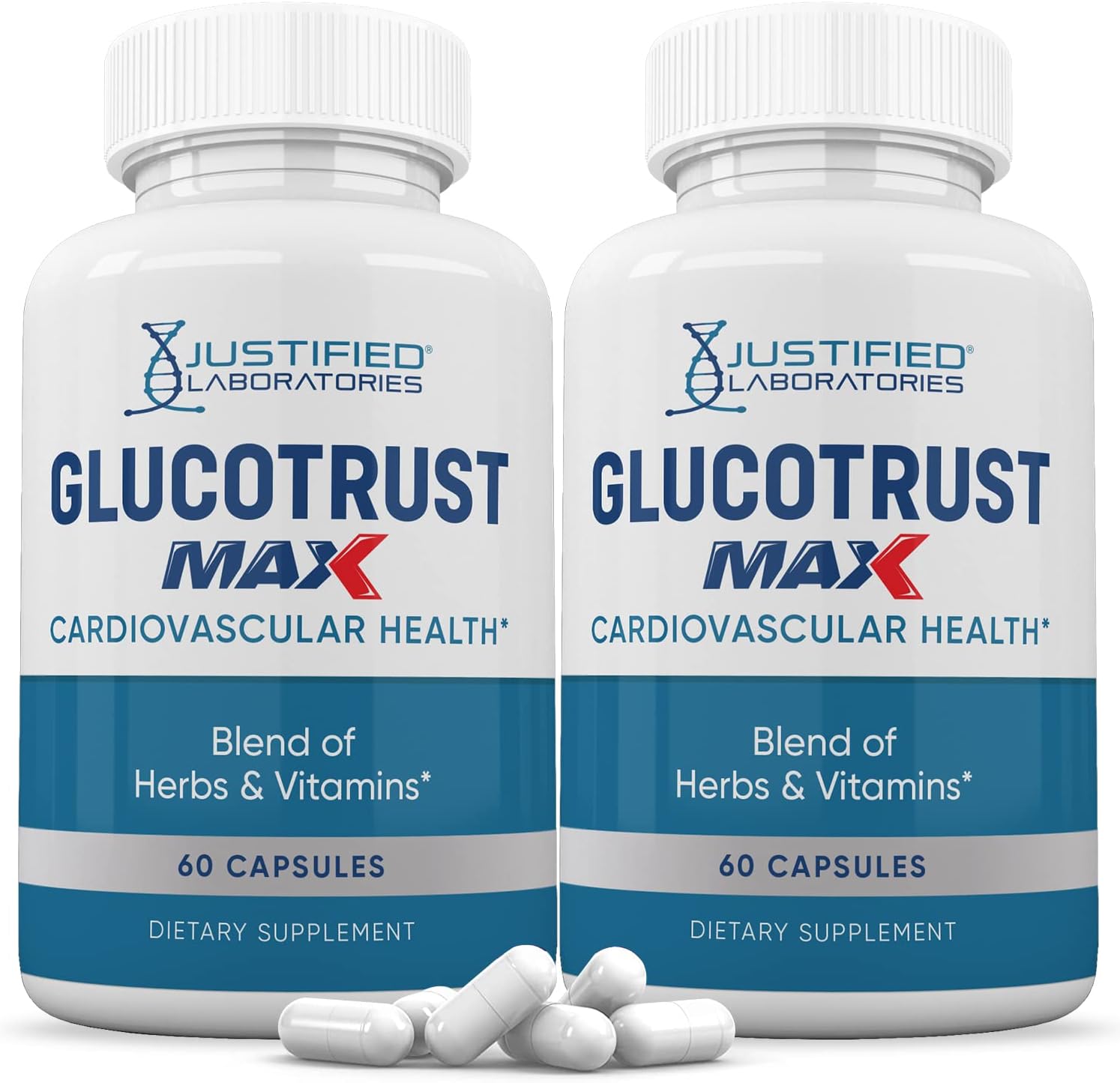 Justified Laboratories Glucotrust Max 1295mg Formula – Blood Sugar Support Supplement, 300 Capsules - görsel 7