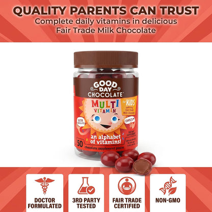 Good Day Chocolate Complete Multivitamin for Children, 50 Pieces