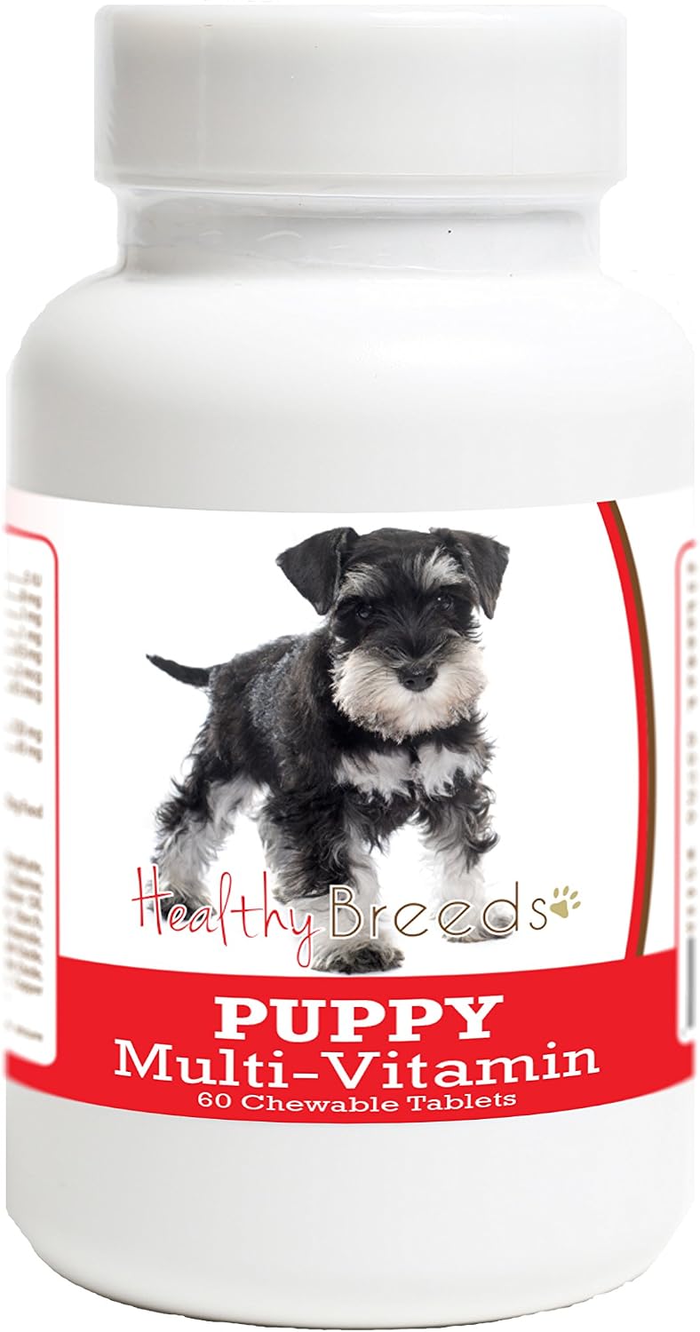 Healthy Breeds Standard Schnauzer Puppy Dog Multivitamin – 60 Chewable Tablets - görsel 1