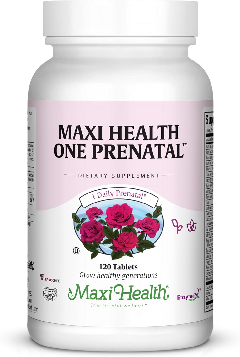 Maxi Health Prenatal Vitamins for Women – One Daily with Iron, Folate, Choline, Vitamin D3 – 120 Day Supply - görsel 1