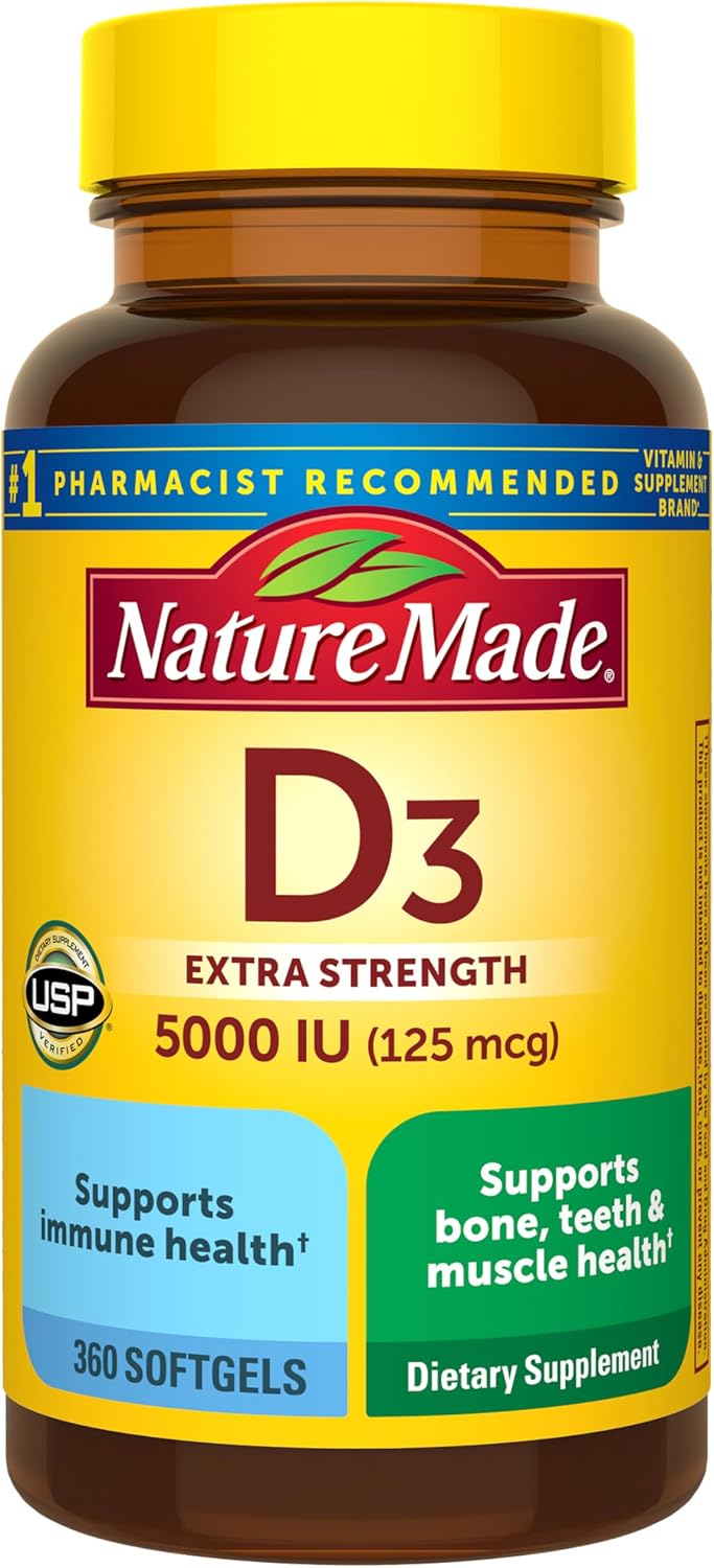 Nature Made Vitamin D3 5000 IU Softgels, 220 Count - görsel 7