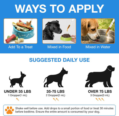 Kennel Cough Treatment Drops for Dogs, Natural Dog Supplement Herbal Kennel Cough Drops for All Breeds & Size Dog
