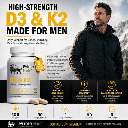 PRIME MALE D3 & K2