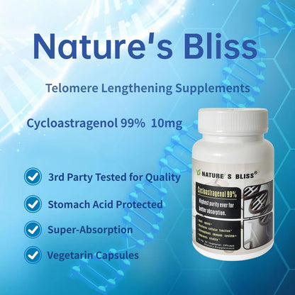 Nature'sbliss Cycloastragenol Supplement, 10 mg per Serving, 30 DRcaps