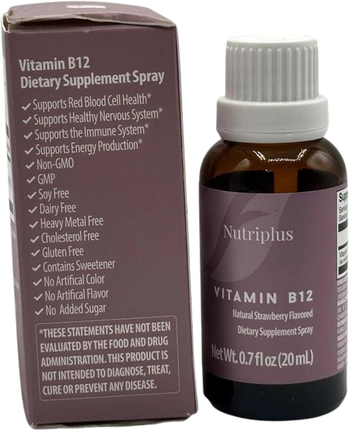 FARMASi Nutriplus Vitamin B12 Spray, Strawberry, 1000 mcg, 20 ml, Vegan - görsel 8