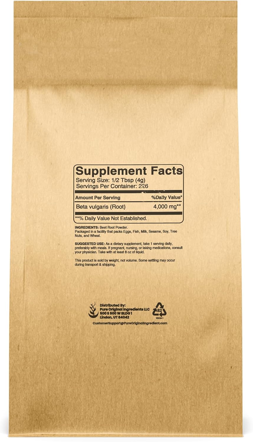 Pure Original Ingredients Beet Root Powder (907g) - görsel 2