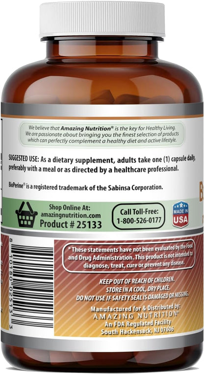 Amazing Formulae Boswellia Extract with BioPerine Food Supplement – 600 mg per Serving, 120 Capsules – Image 4