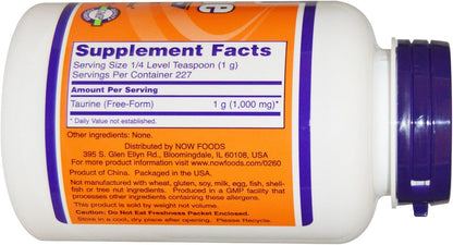 NOW Foods Taurine Powder 227 g (8 oz) (Pack of 2)