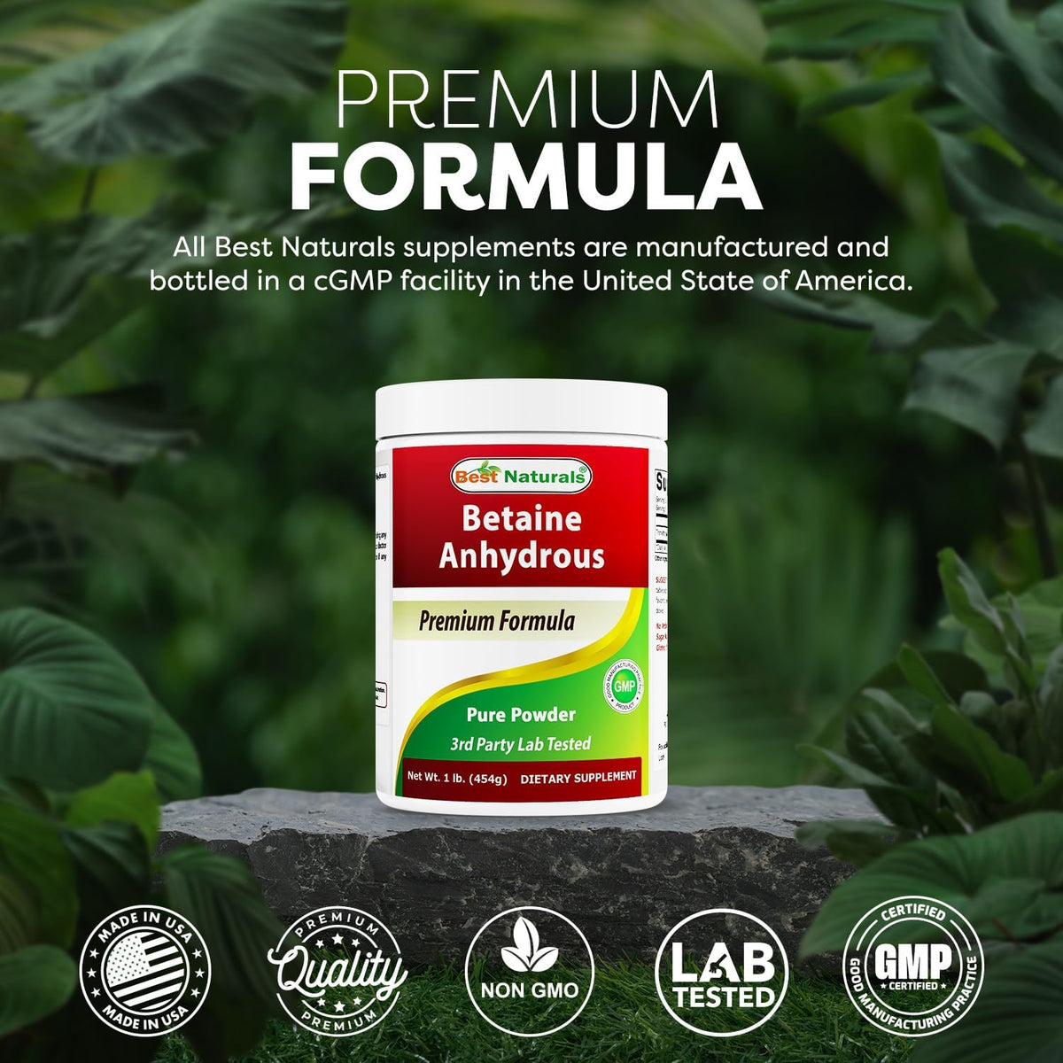 Best Naturals Betaine Anhydrous Trimethylglycine (TMG) Pure Powder - görsel 5