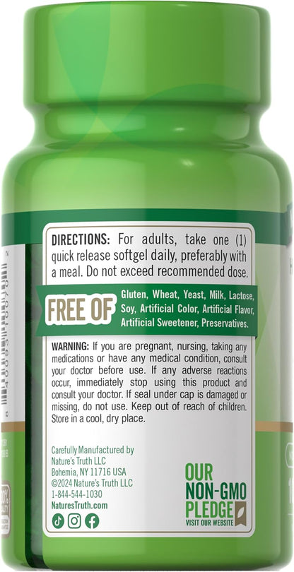 Nature's Truth Vitamin D3 10,000 IU Softgels – 100 Capsules – High Strength, Non-GMO, Gluten-free
