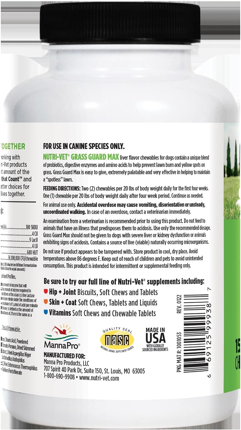 Nutri-Vet Grass Guard Chewables for Dogs, 150 Count - görsel 7