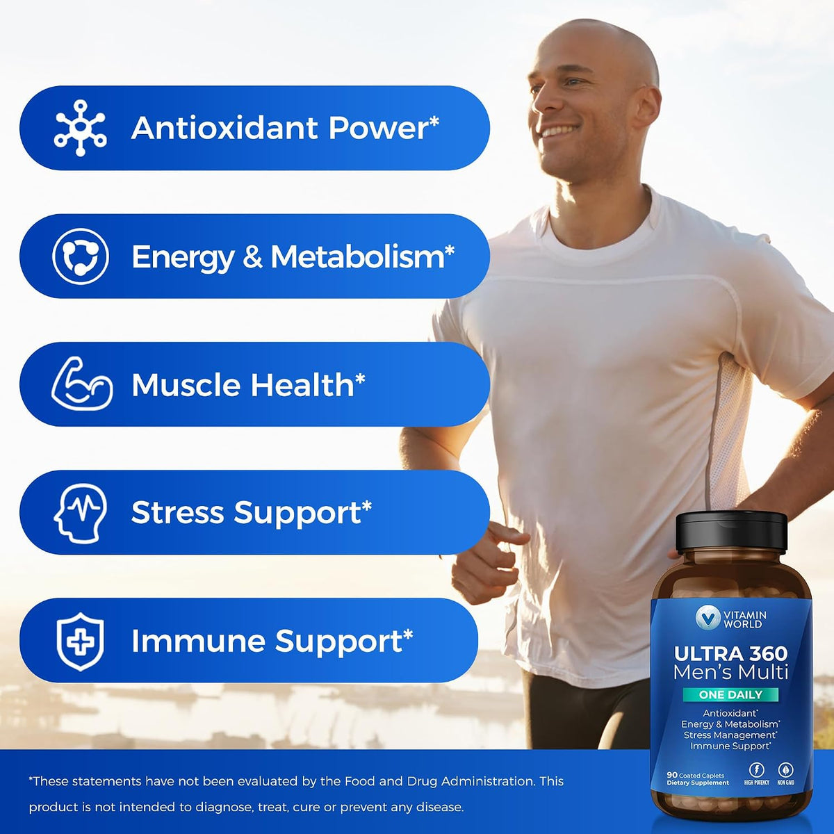 Vitamin World Ultra 360 Multivitamin for Men One Daily - 90 Tablets - görsel 4