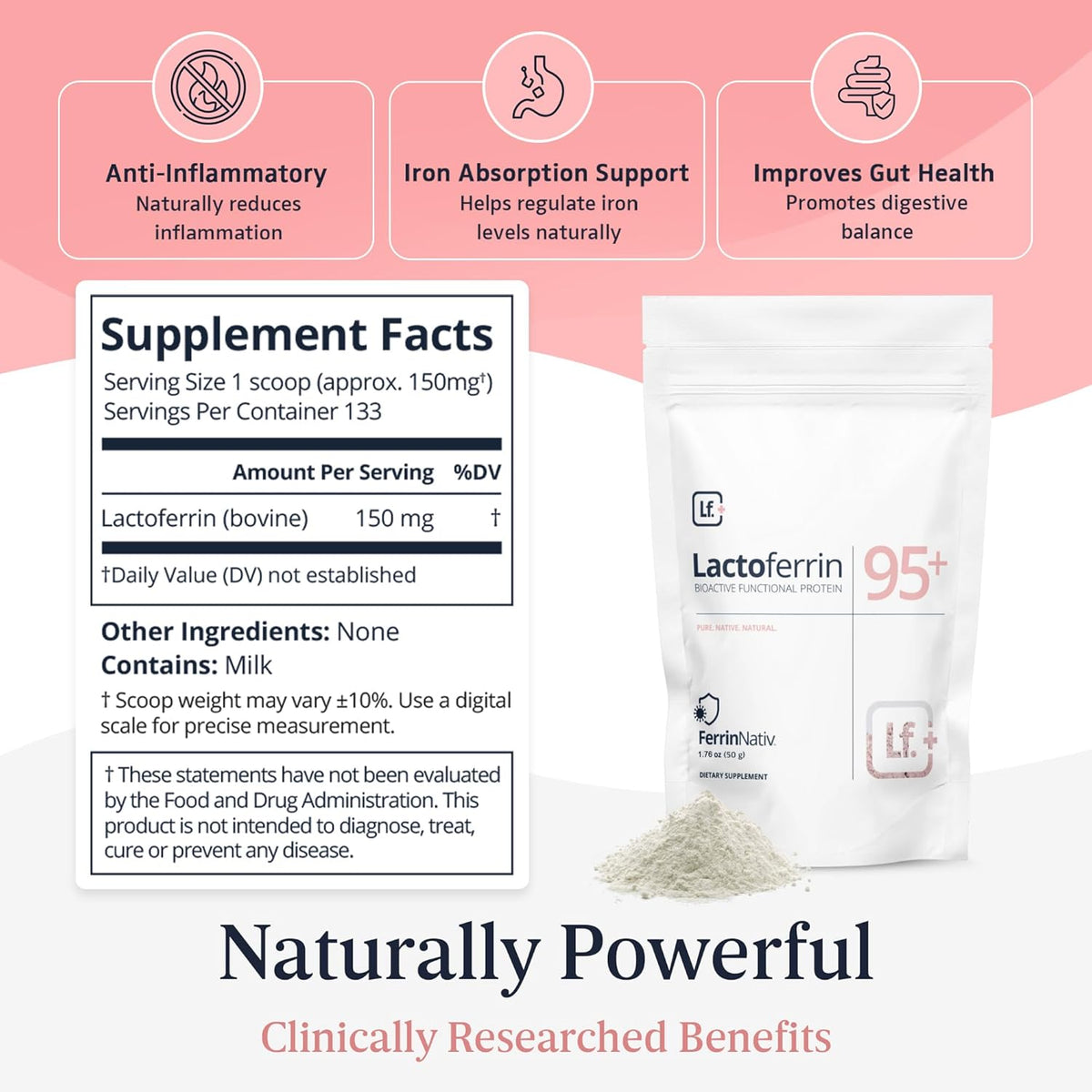 Bovine Lactoferrin Powder – 95%+ Pure, Grass-Fed Australian, 250g - görsel 2