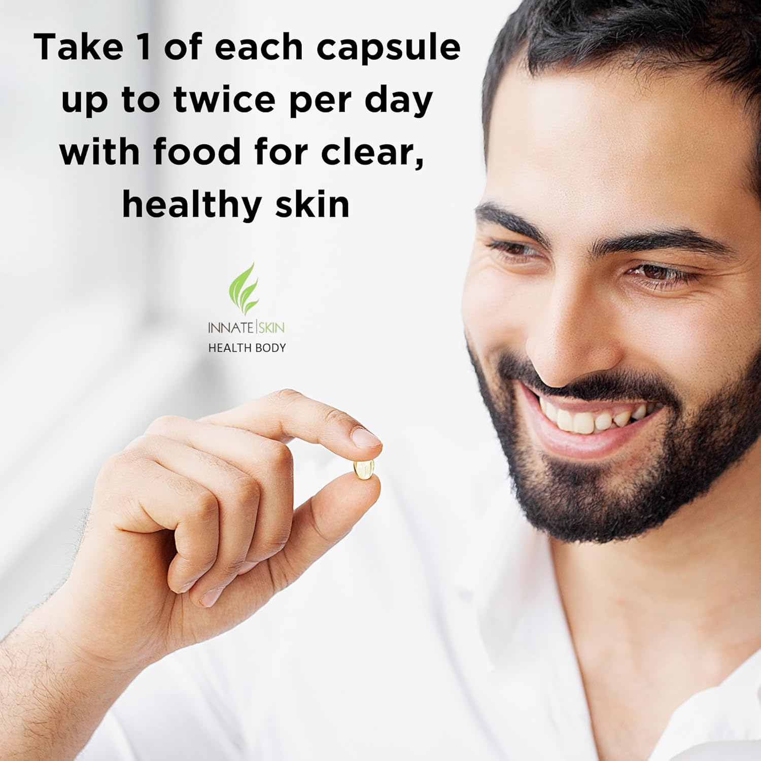 Clear Skin Acne Vitamins Capsules | Complexion Supplements with Pantothenic Acid B5, Zinc Picolinate, Vitex Chasteberry | 60 Count - görsel 5