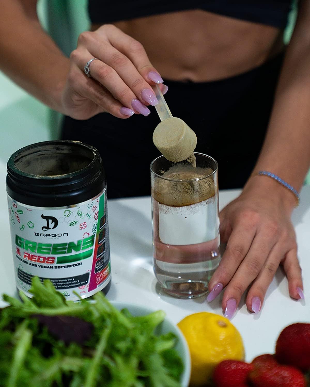 DRAGON PHARMA Greens and Reds Superfood Powder, 30 Servings (Original) - görsel 9