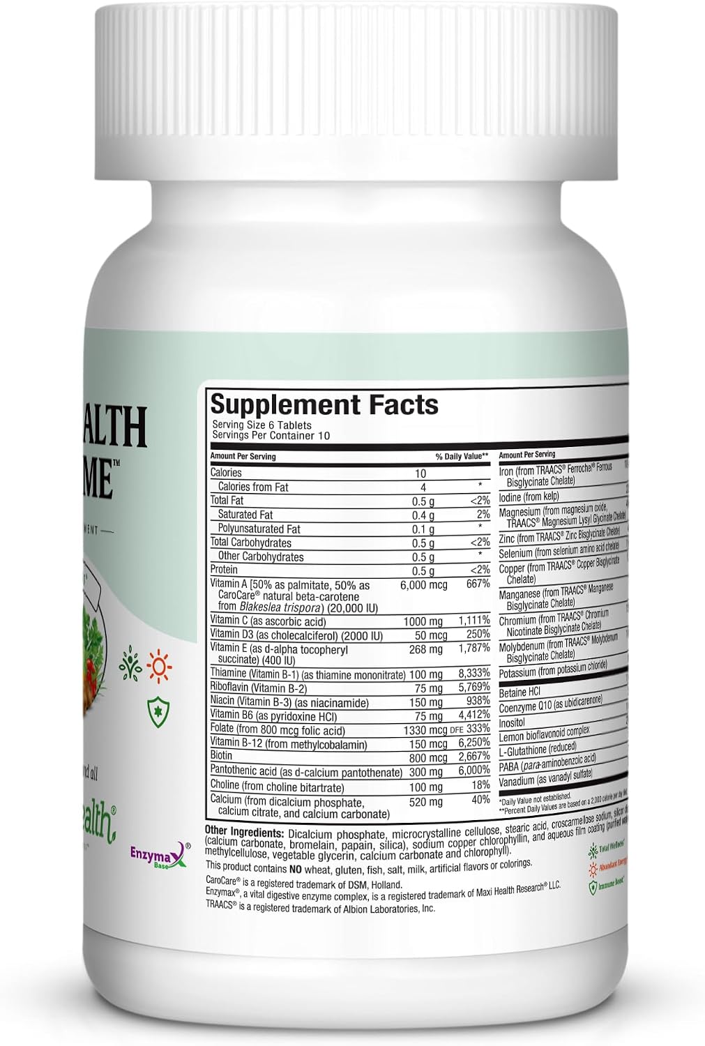 Maxi Health Supreme High Potency Daily Multivitamin with Minerals, CoQ10 & Antioxidants - görsel 2