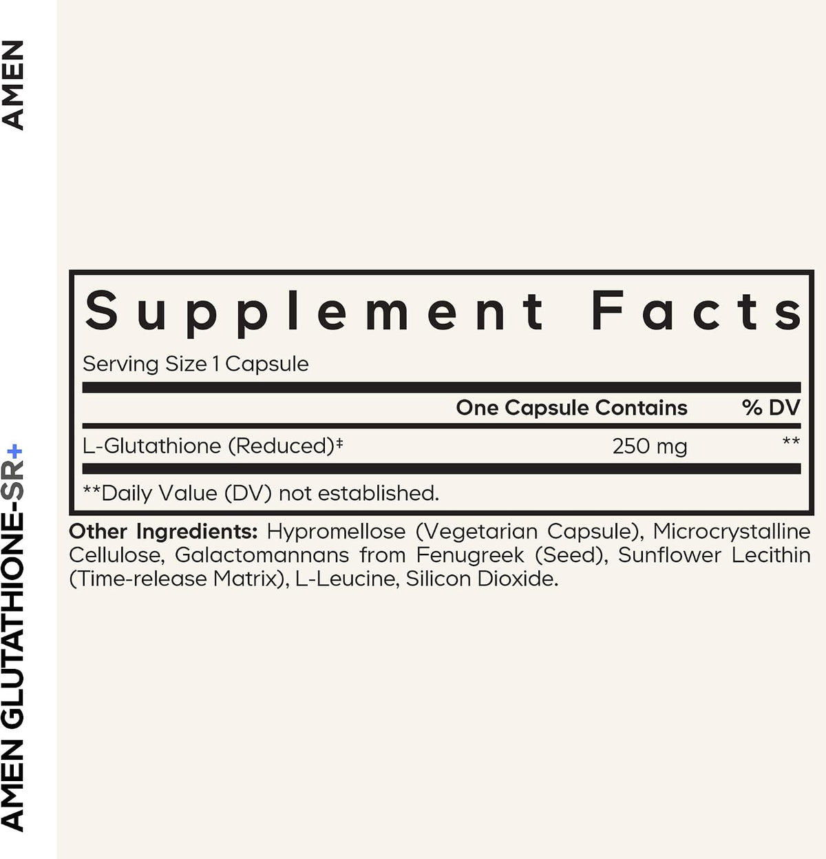 Amen Glutathione-SR+ Sustained-Release Glutathione Supplement – 60 Capsules - görsel 2