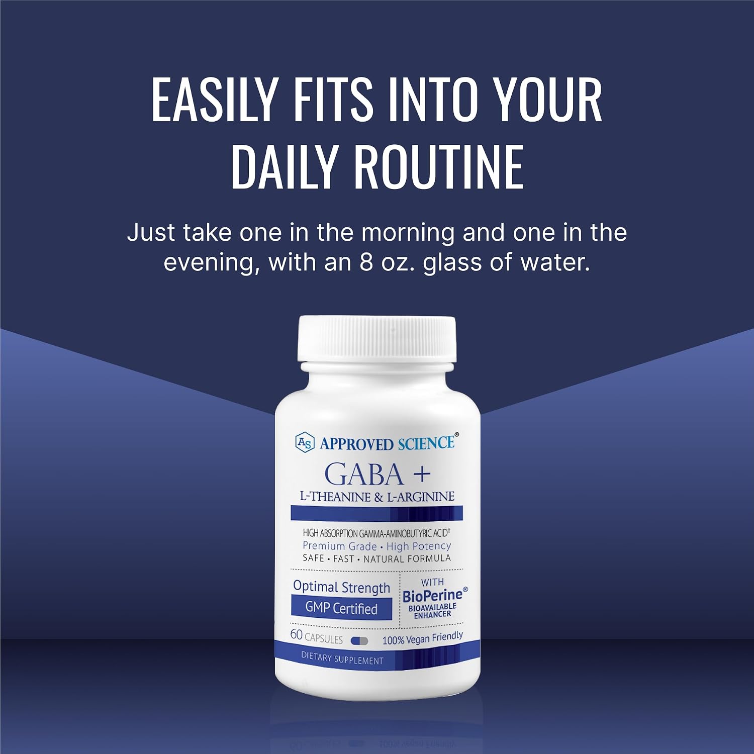 Approved Science GABA+ - Promote Calm, Support Sleep, Enhance Mood - 360 Vegan Capsules - görsel 6