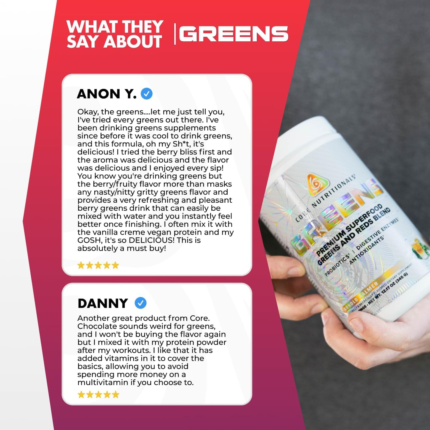 Core Nutritionals Greens | Premium Superfood Reds and Greens Blend | 5 Billion CFU Probiotics, Digestive Enzymes, and Antioxidants | 30 Servings (Berry Bliss) - görsel 6